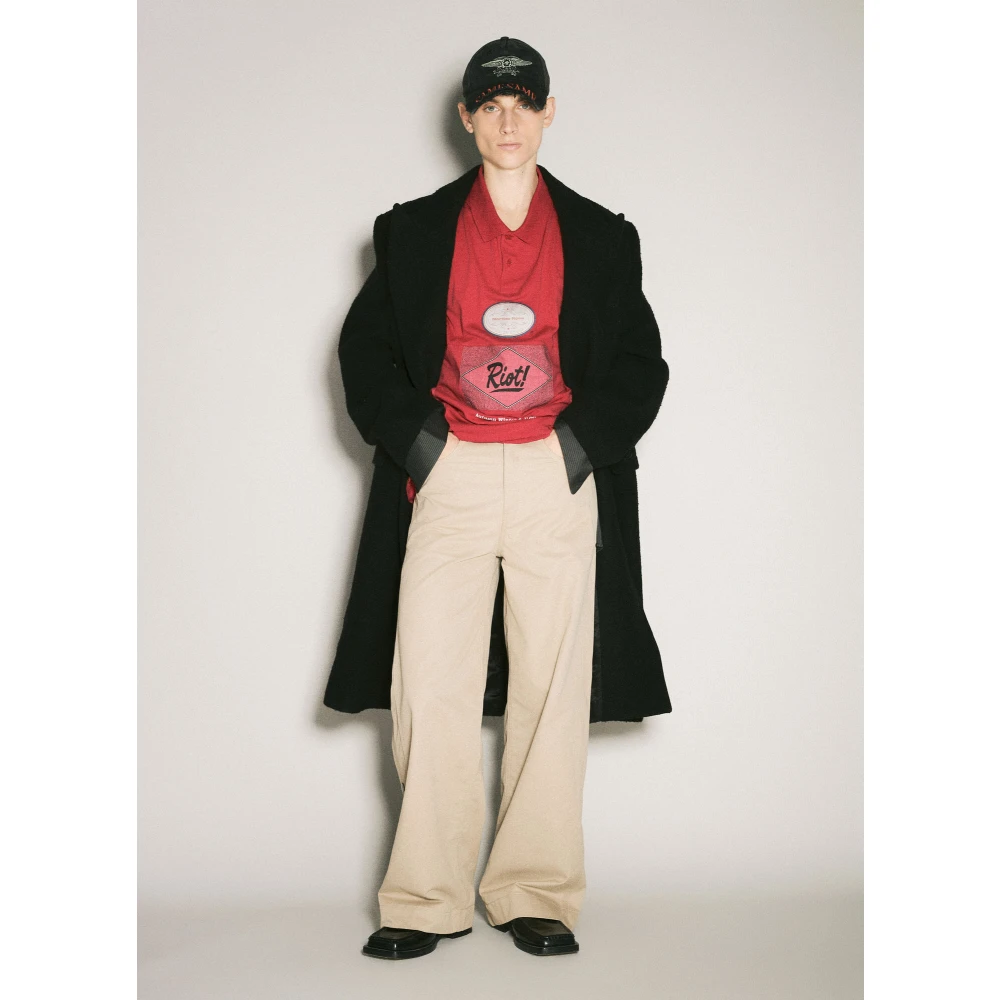 Martine Rose Snap-knoop Sportieve Chino Broek Beige Heren