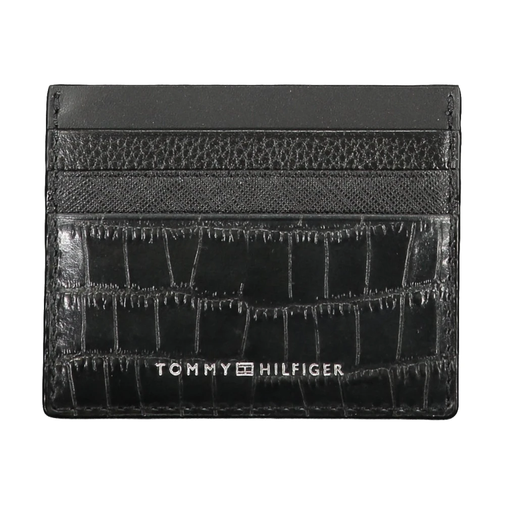 Tommy Hilfiger Heren Portemonnee Zwart Portacard Contrast Logo Black Heren