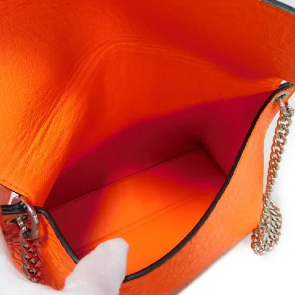 Loewe Pre-owned Leather shoulder-bags Orange Dames