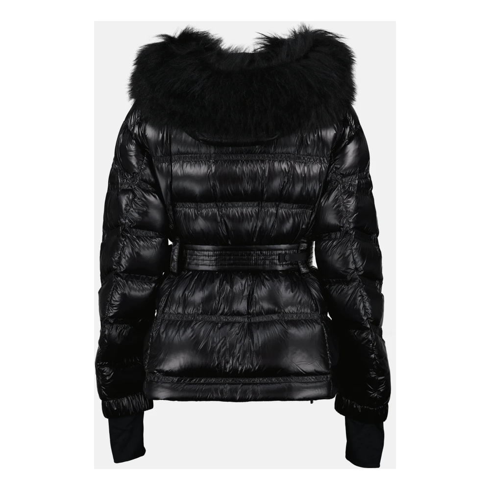 Moncler Glanzende Nylon Winterjas Bernins Black Dames