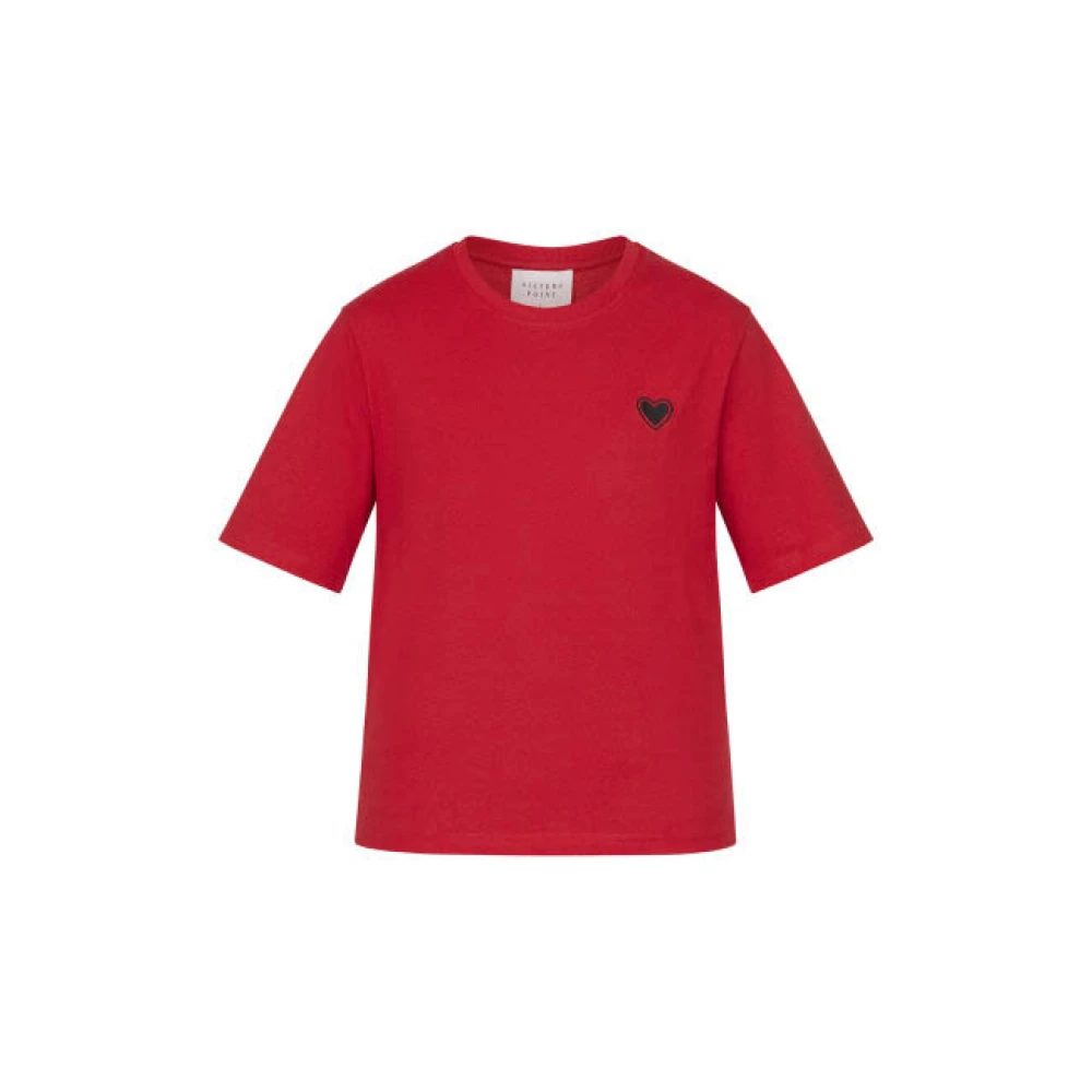 Sisters Point Rode Loose Fit T-shirt Freewear Red Dames