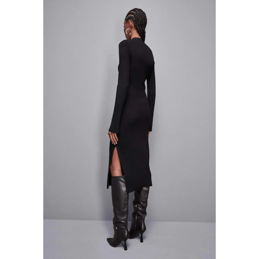 PATRIZIA PEPE Elegante Zwarte Jurk Black Dames
