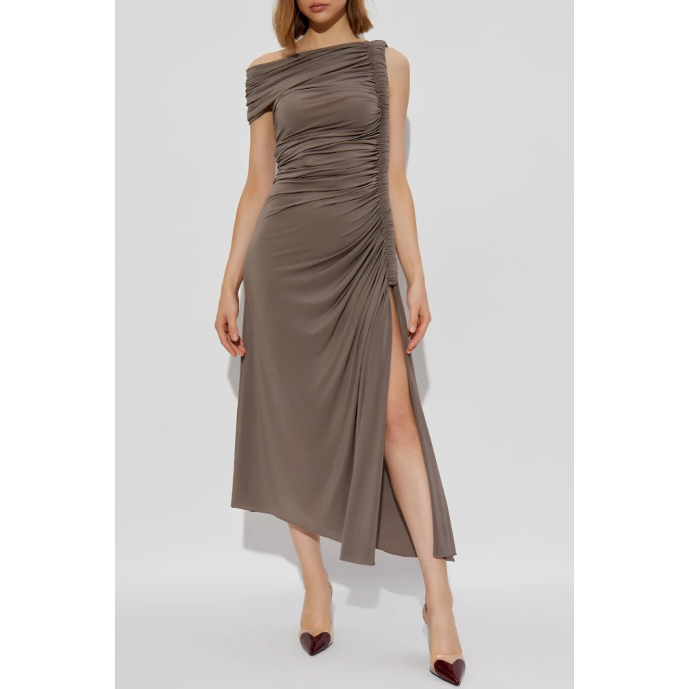 Alaïa Jurk met drapering Brown Dames