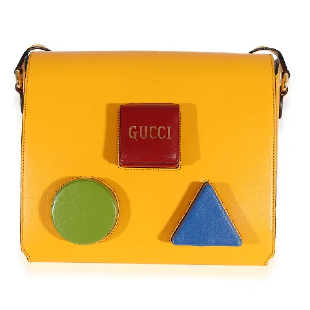 Gucci Vintage Pre-owned Leather crossbody-bags Yellow Dames