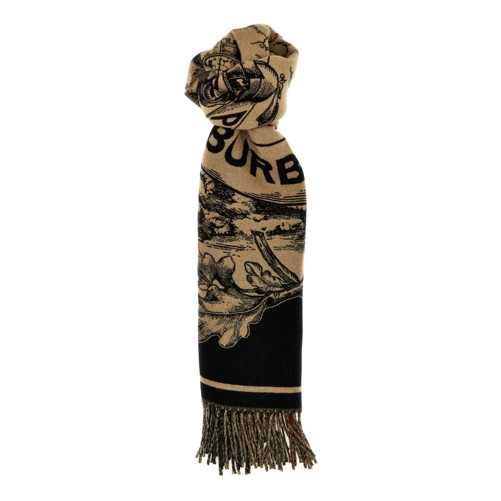 Burberry Women's Multicolor Winter Scarves, One Size, Reversible Cashmere Scarf