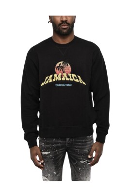 sweat-shirt-noir-a-col-rond-avec-logo-imprime