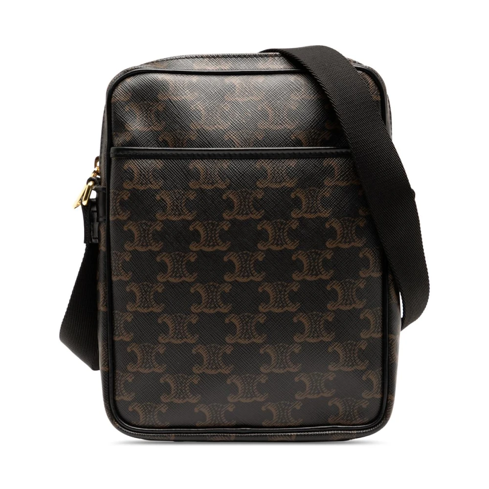 Celine Vintage Women's Brown Pre-Owned Vertical Messenger Bag
