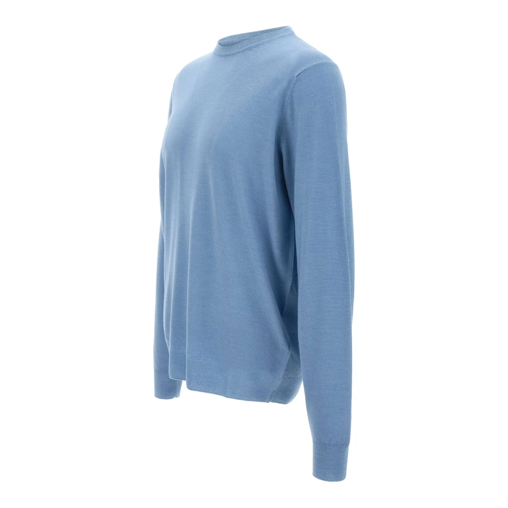 Filippo De Laurentiis Blauwe Wollen Trui Colors Collection Blue Heren