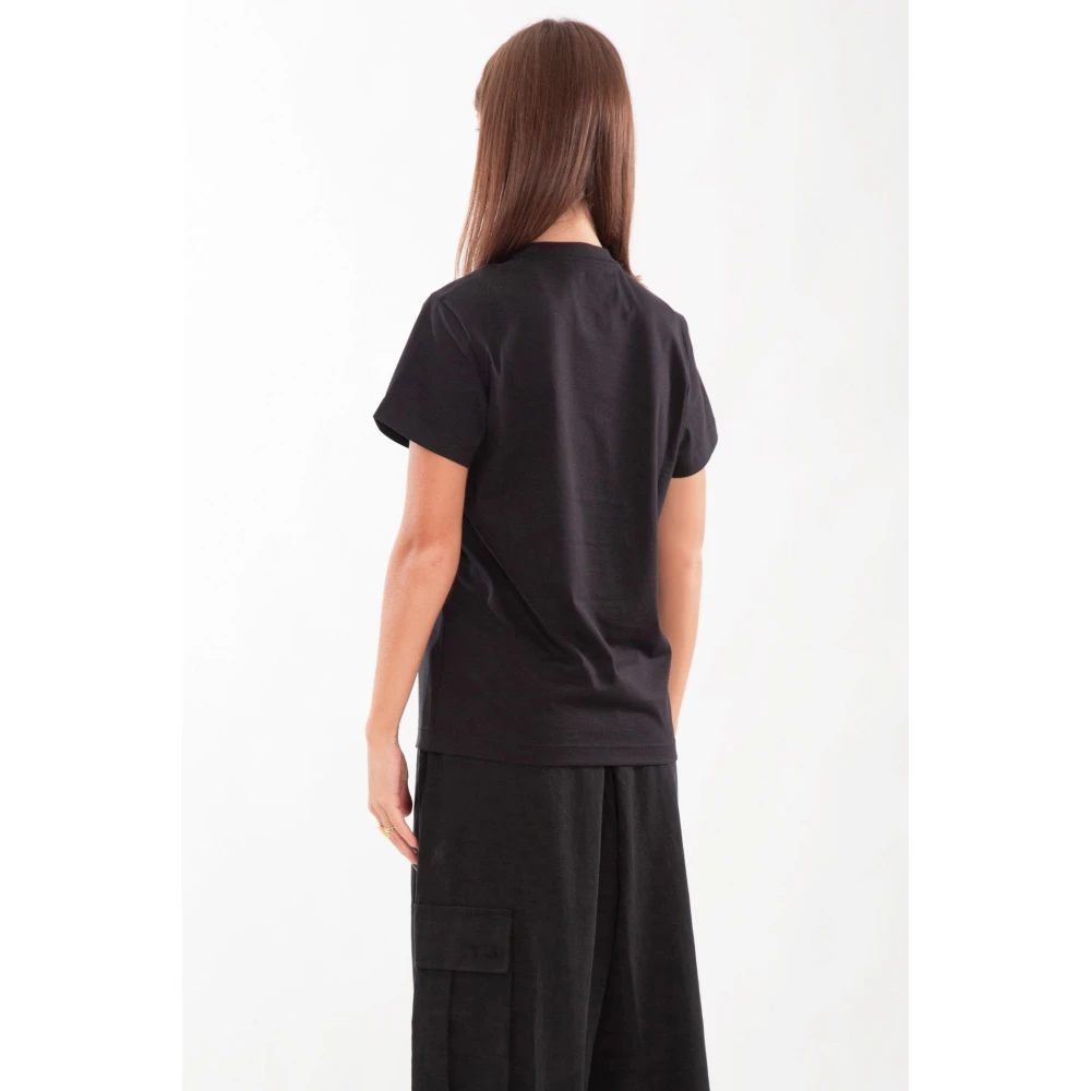 Y-3 Zwarte Regular SS Tee Black Dames