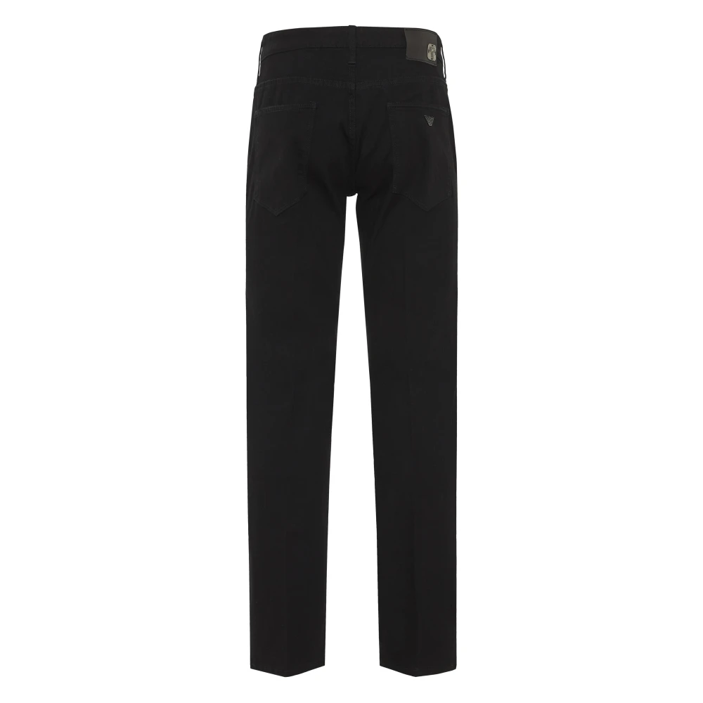 Emporio Armani Klassieke Denim Jeans met Logo Detail Black Heren