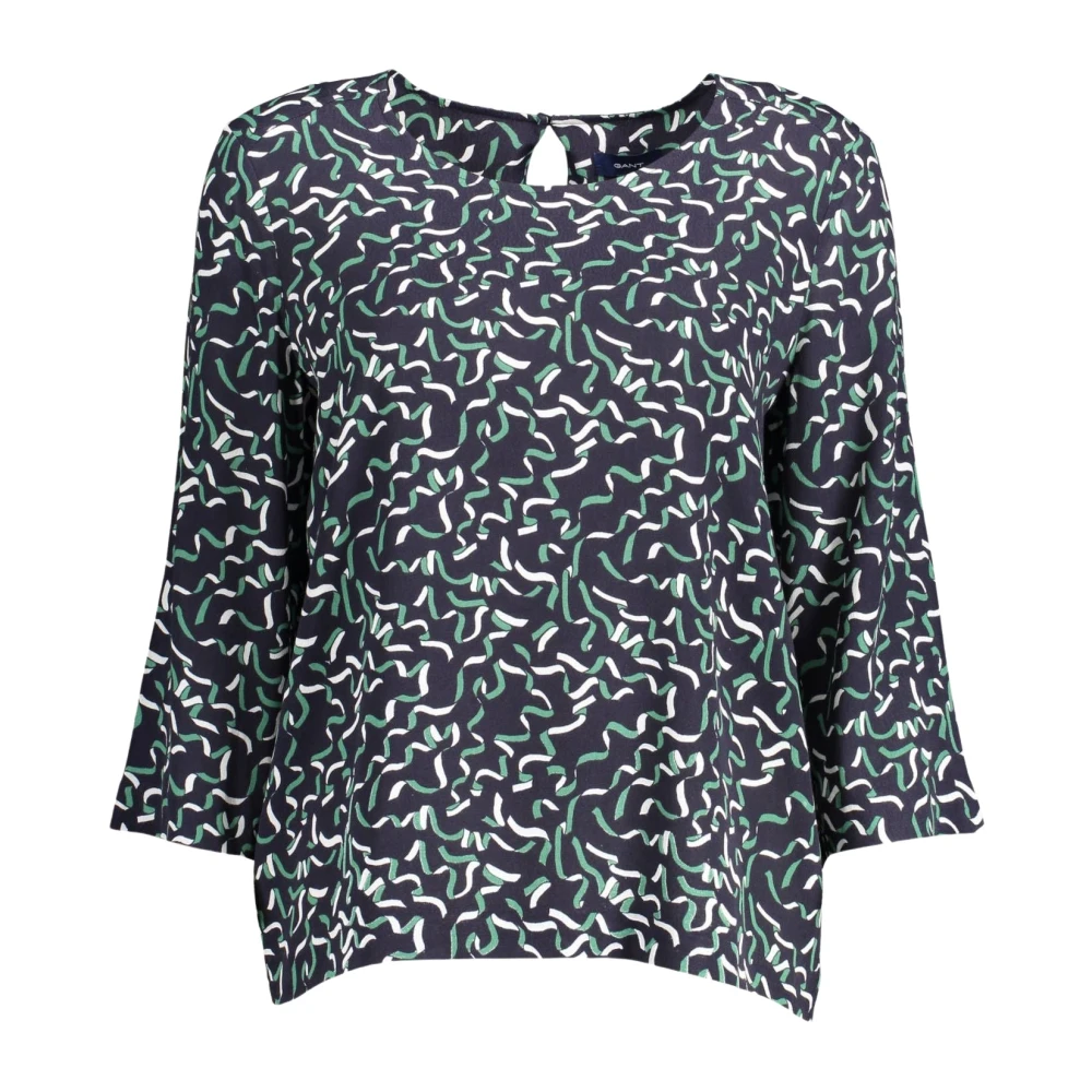 Gant Women's Multicolor Elegant Blue Viscose Shirt - Blouses - L- Blouses & Shirts