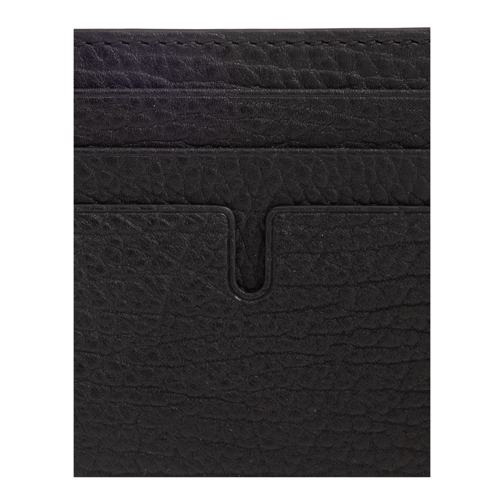Burberry Leren kaarthouder Black Heren