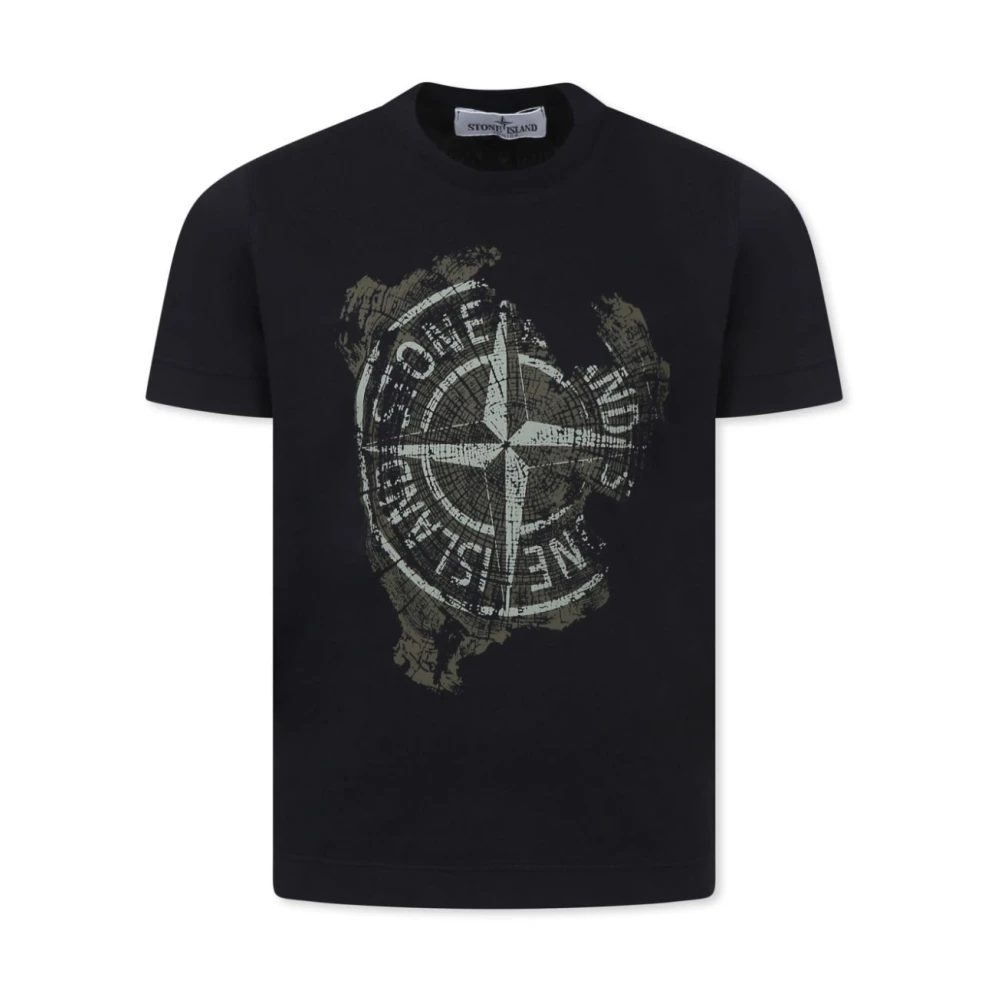 Stone Island Svart Tee Shirt V0029 Black, Unisex