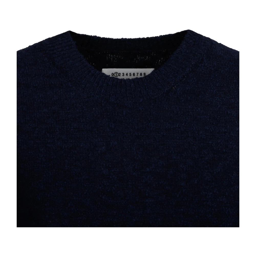 Maison Margiela Navy Blue Nostalgische Trui Blue Dames