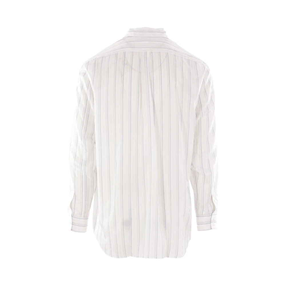 Comme des Garçons Gestreept Cupro Overhemd Regular Fit White Heren