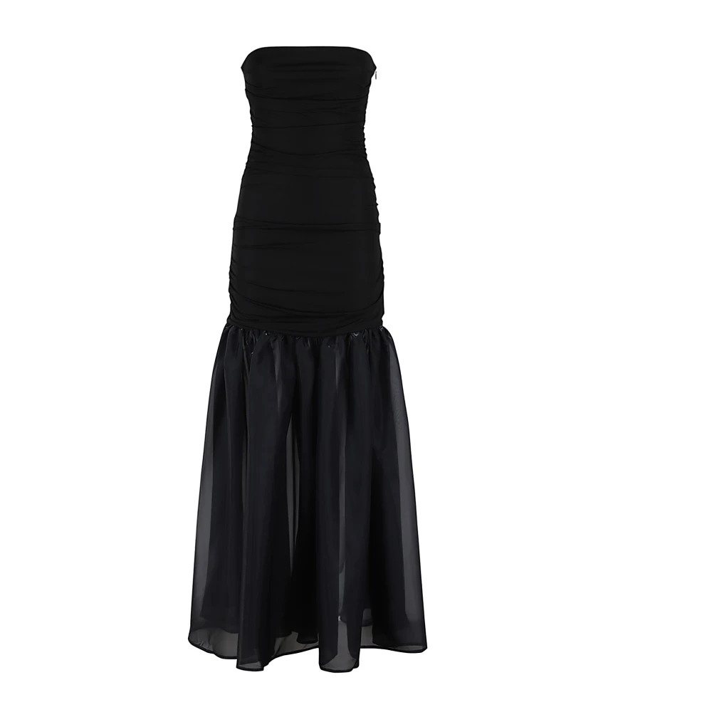 Staud Elegante Liya Jurk voor Vrouwen Black Dames