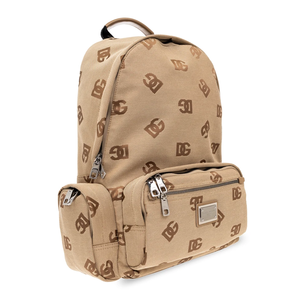 Dolce & Gabbana Monogramrugzak Beige Heren