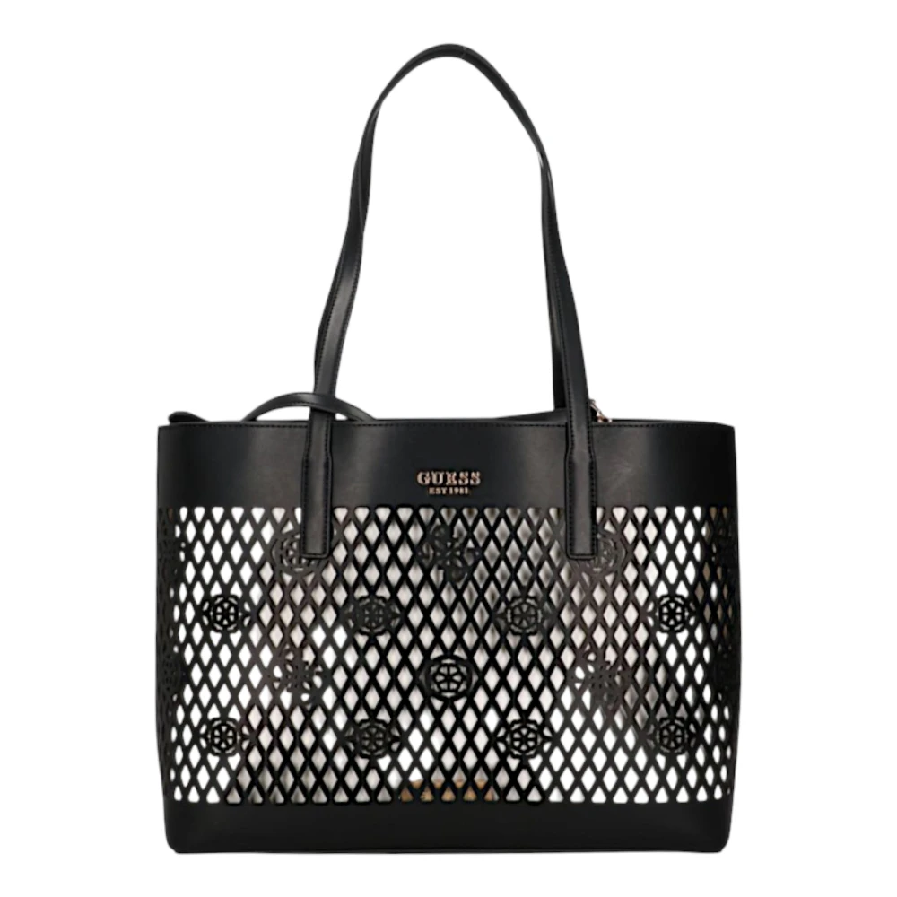 Guess Black Shopping Bags, Female, One Size, Letty 2 In 1 Tote