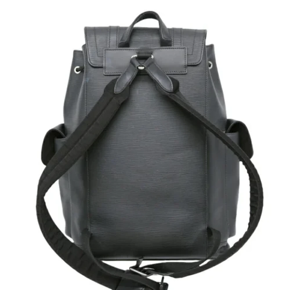 Louis Vuitton Vintage Pre-owned Leather backpacks Black Dames