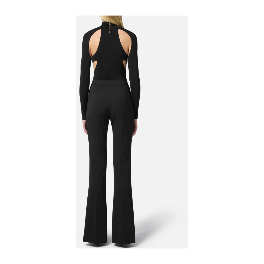 Elisabetta Franchi Zwarte Top met Elegant Ontwerp Black Dames