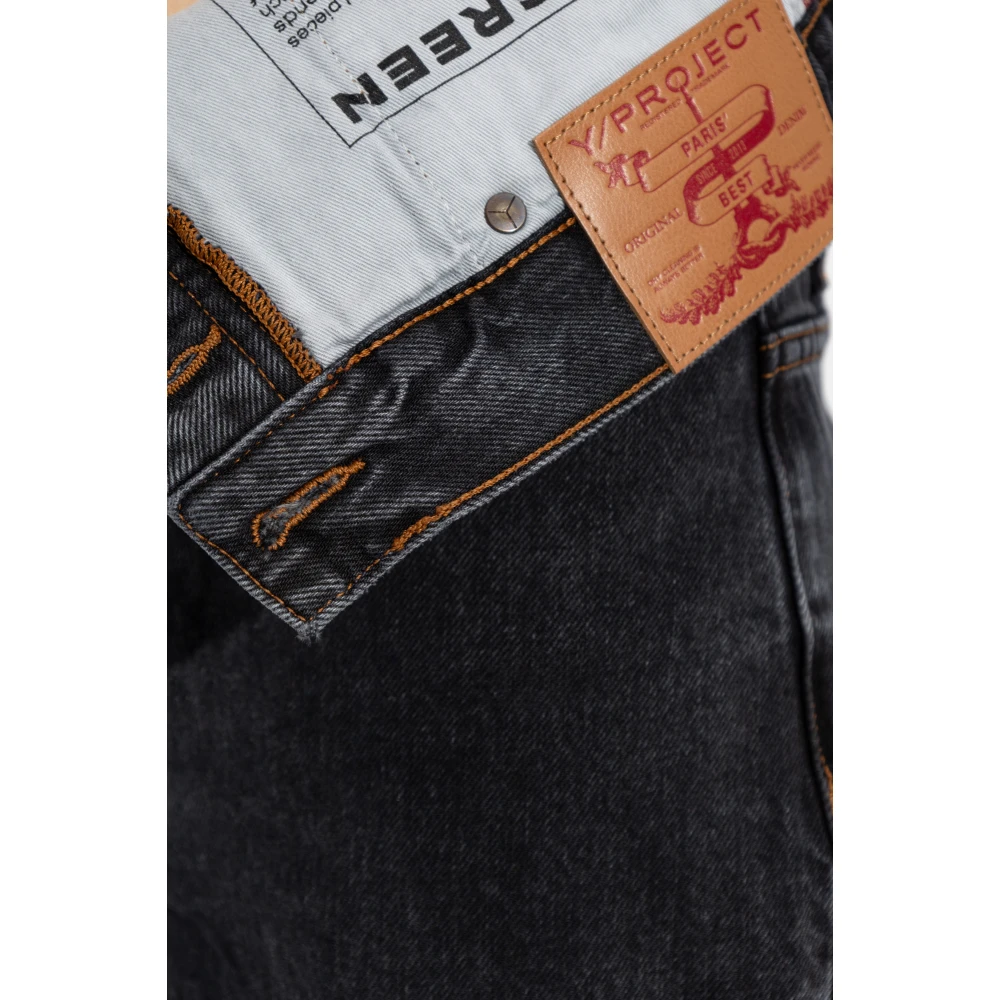 Y Project Jeans met logo Black Dames