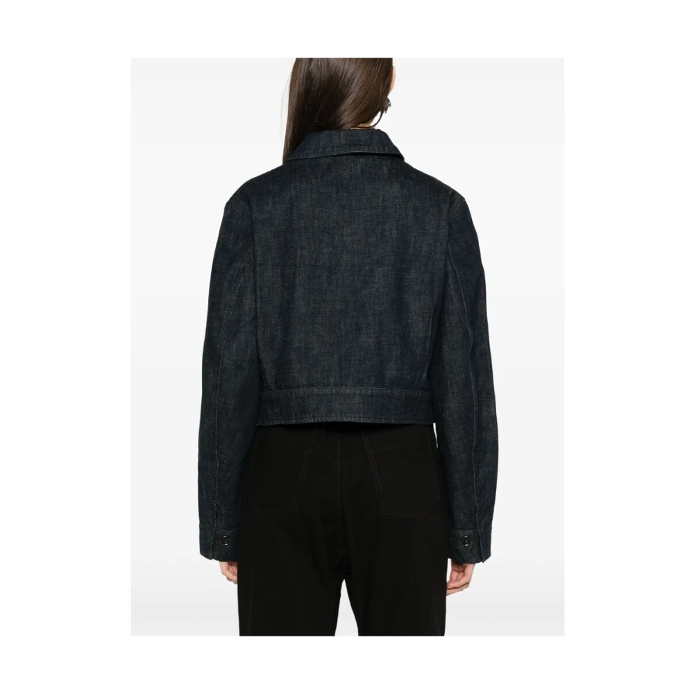 Lemaire Indigo Blauw Klassieke Kraag Buitenkleding Blue Dames