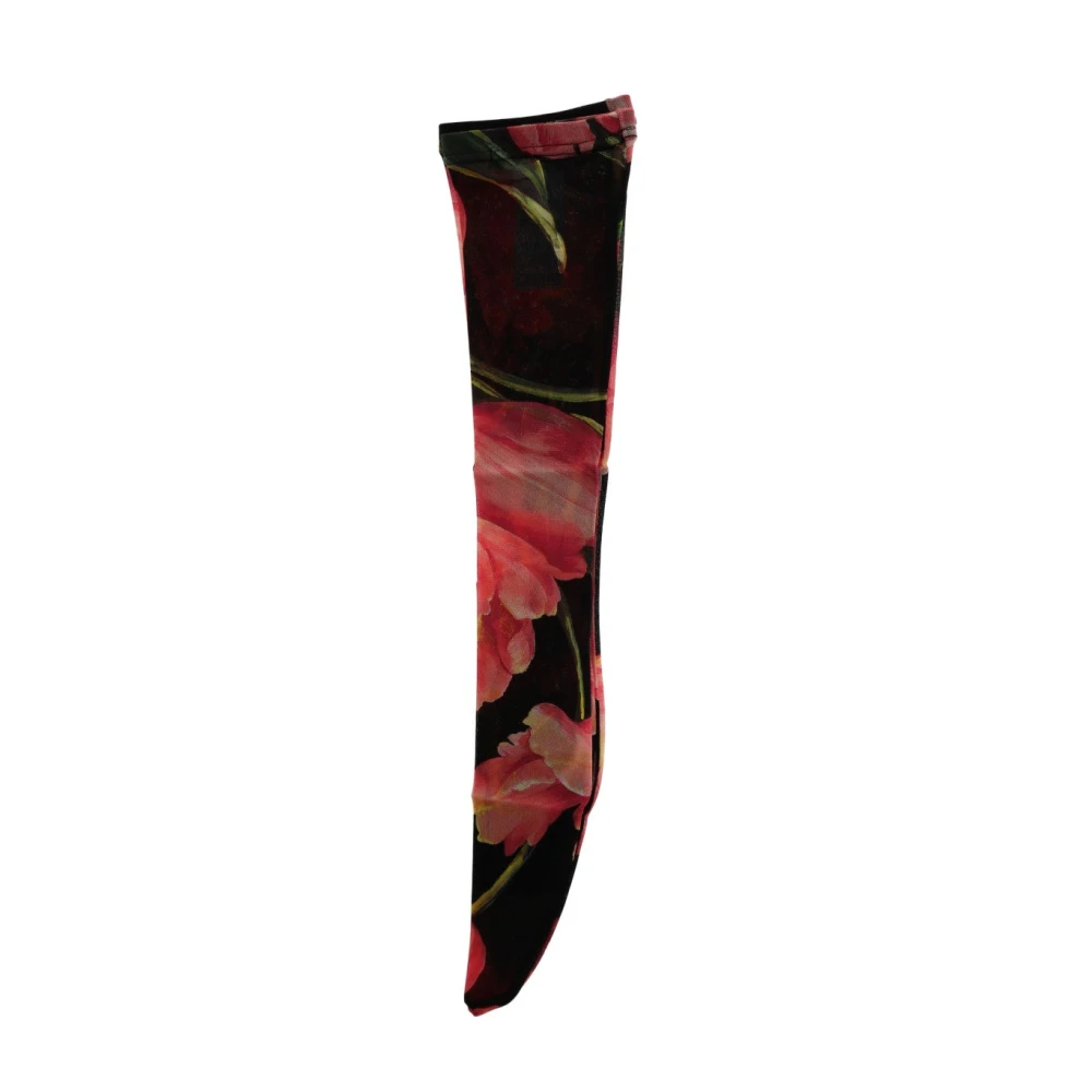Dolce & Gabbana Women's Multicolor Floral Tulip Nylon Socks - Socks - S - Underwear