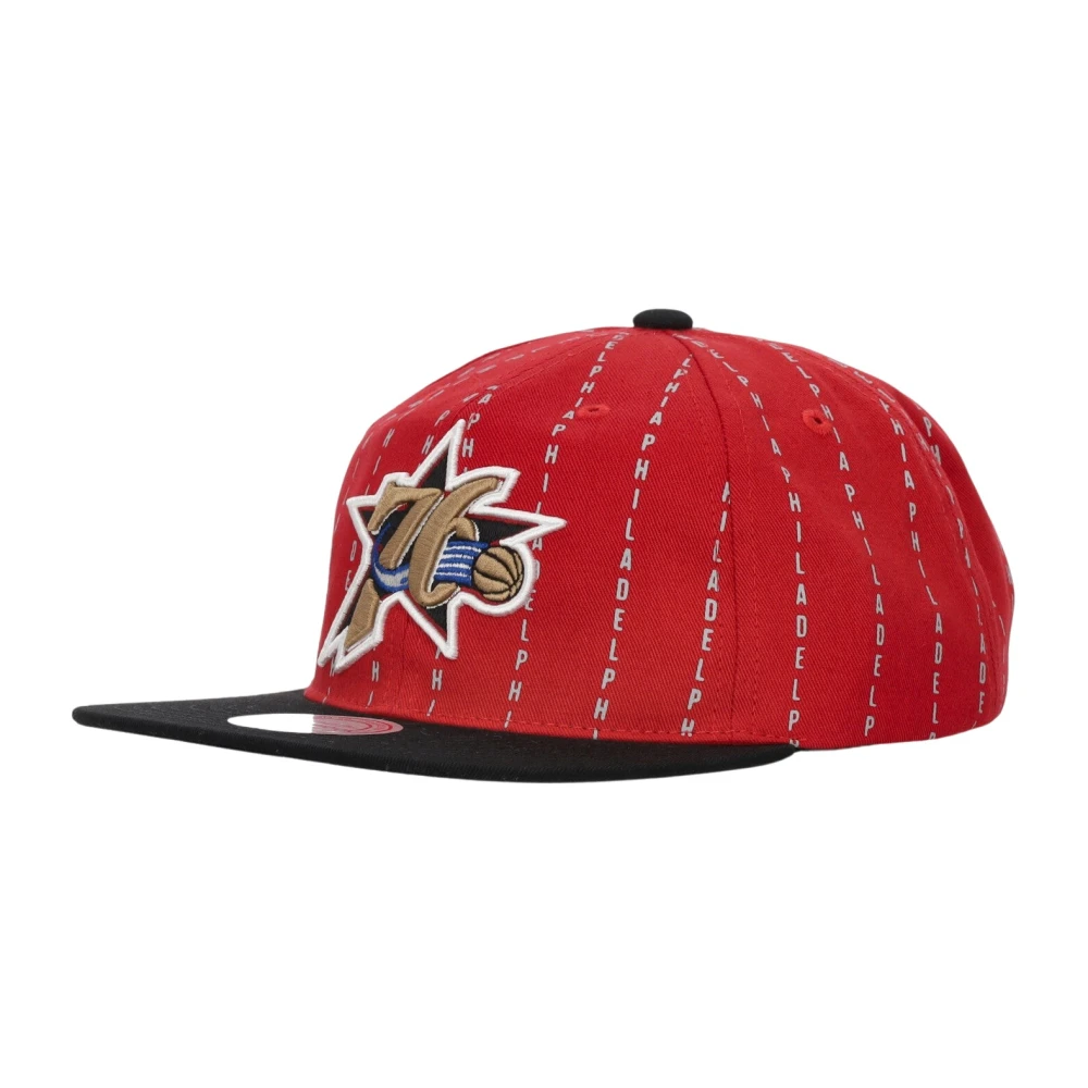Mitchell & Ness NBA City Pinstripe Cap Red Heren