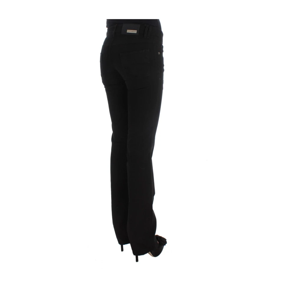 Costume National Zwarte Slim Fit Rits Jeans Black Dames