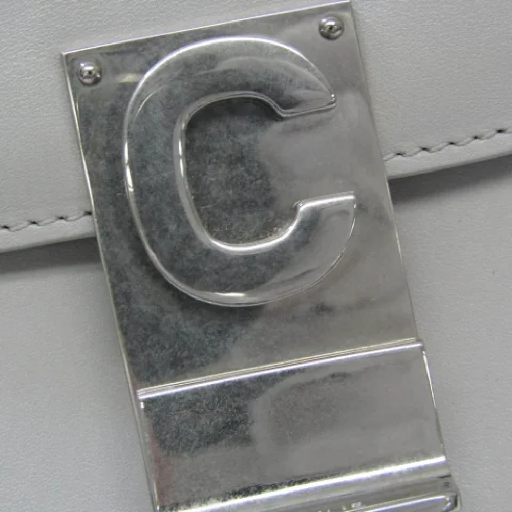 Celine Vintage Pre-owned Leather shoulder-bags Gray Dames