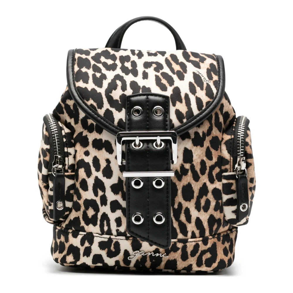 Ganni Women's Brown Backpacks, One Size, Bucky Small Backpack