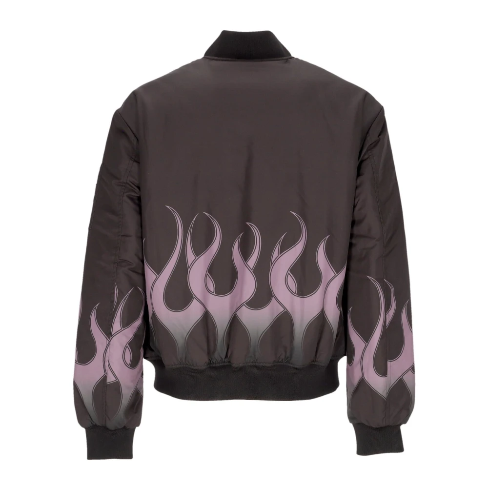 Vision OF Super Flames Bomberjack Zwart Paars Brown Heren