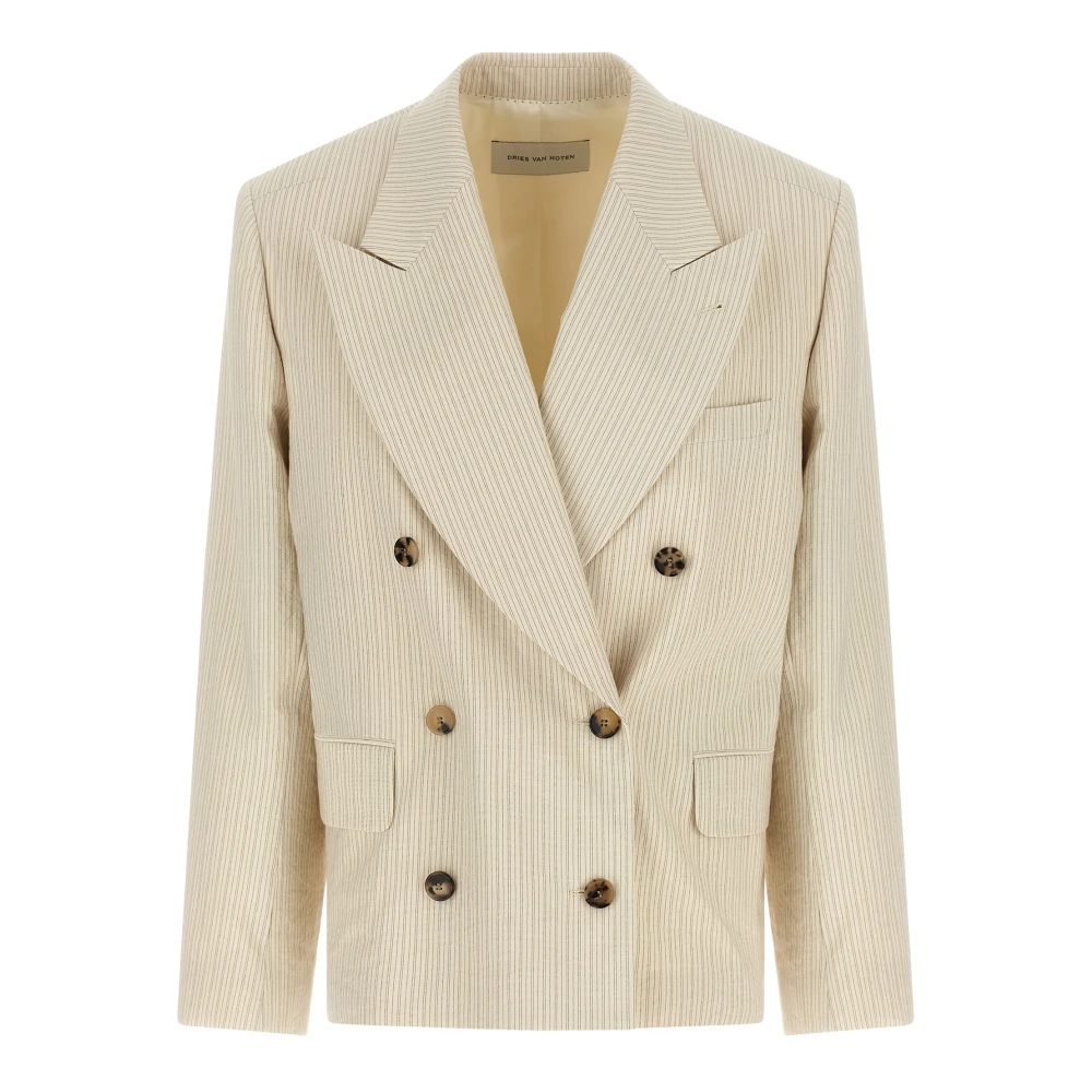 Dries Van Noten Beige Blazers, Female, S, Bosea Bis Blazer