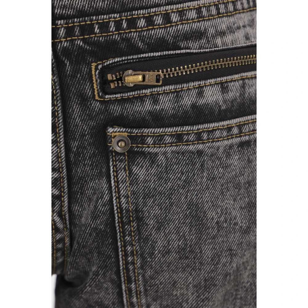 Vaquera Zwarte denim jeans met lage taille Black Dames