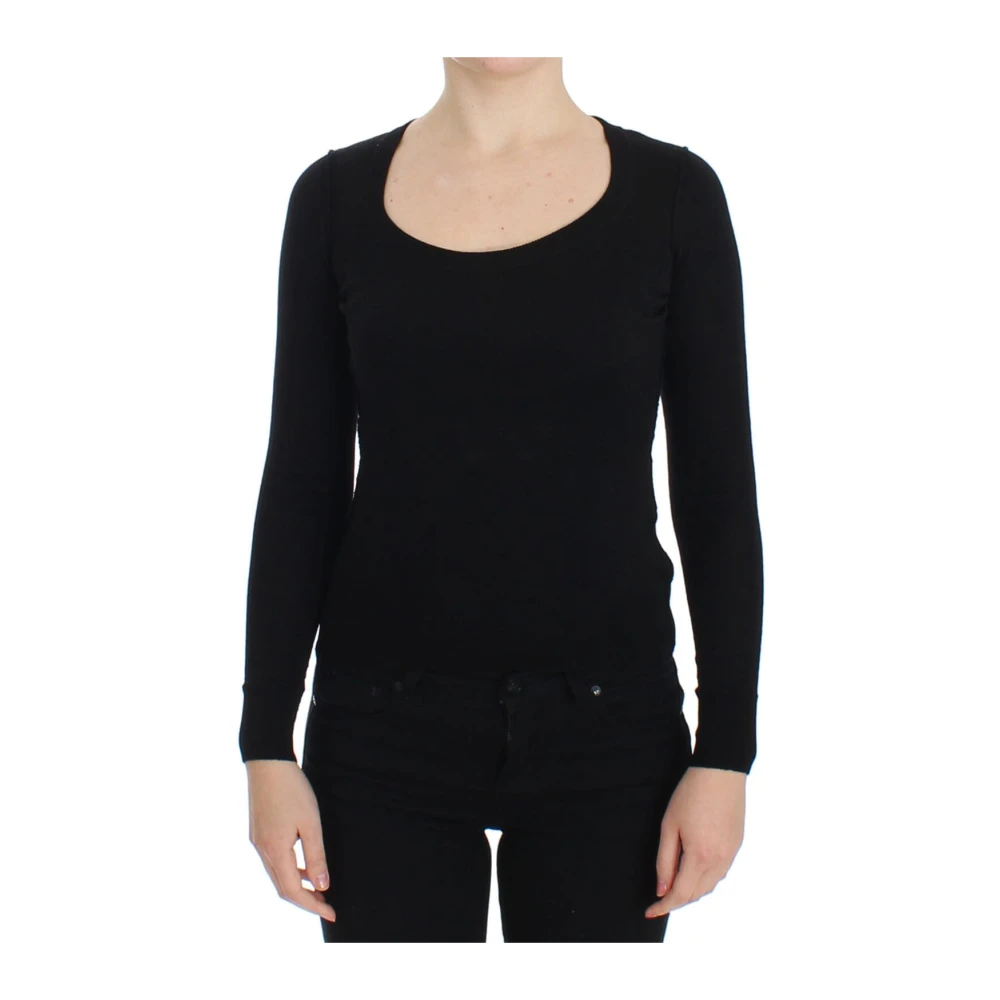 Dolce & Gabbana Trendy en Comfortabele Wollen Trui Black Dames