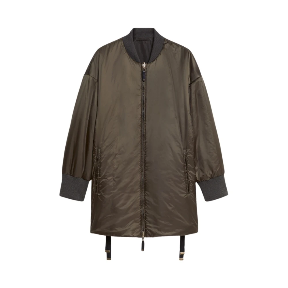 Max Mara Omkeerbare Bomberjack Greenbo CameLuxe Green Dames