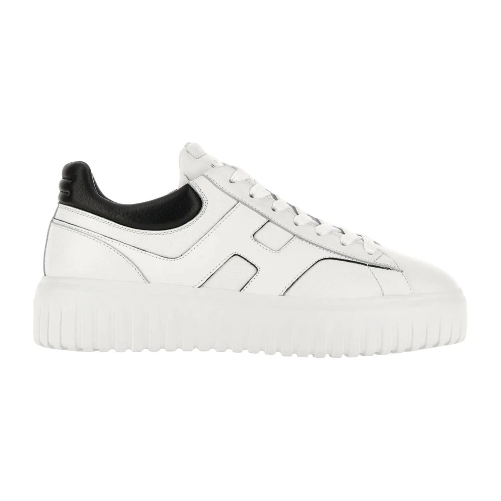 Hogan Men's White Sneakers, 6 Uk, H-Stripes Allacciato H Lissata