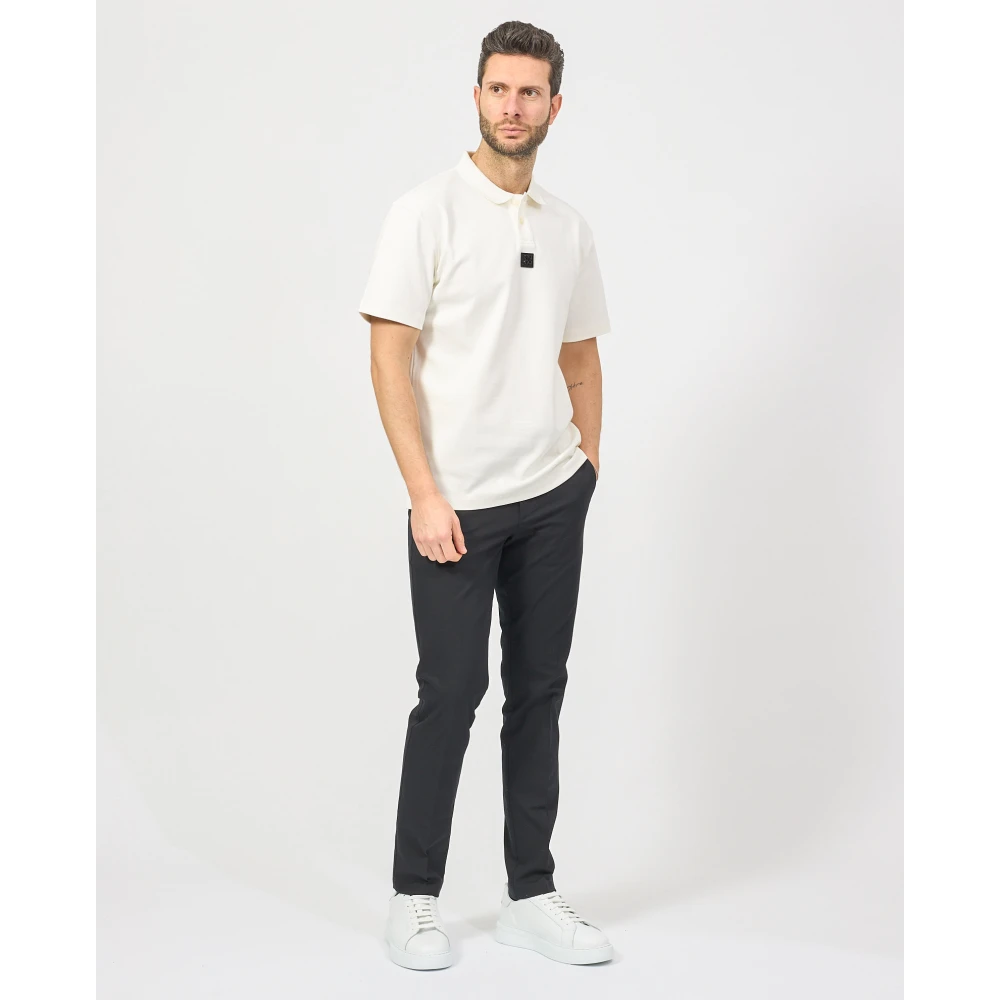 Hugo Boss Zachte witte polo shirt regular fit White Heren