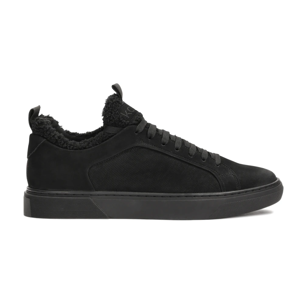 Kazar Zwarte nubuck en stoffen sneakers Heren Schoenen