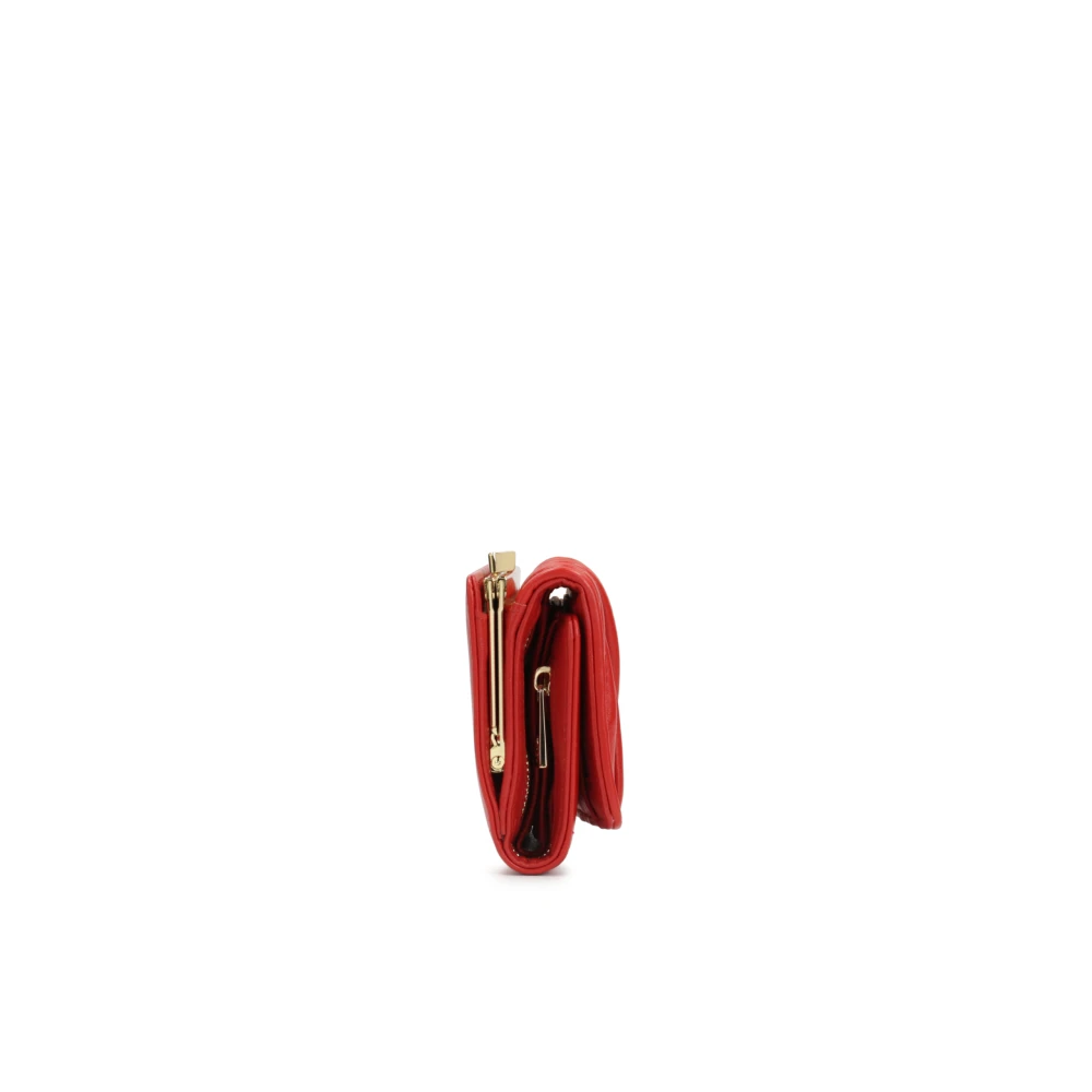Kazar Kleine leren portemonnee in rode kleur Red Dames