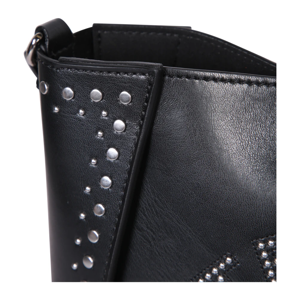 Stella Mccartney Zwarte Faux Leren Schoudertas Black Dames
