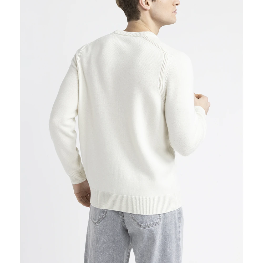 PESERICO Extrafijne zuivere merinowol trui Beige Heren