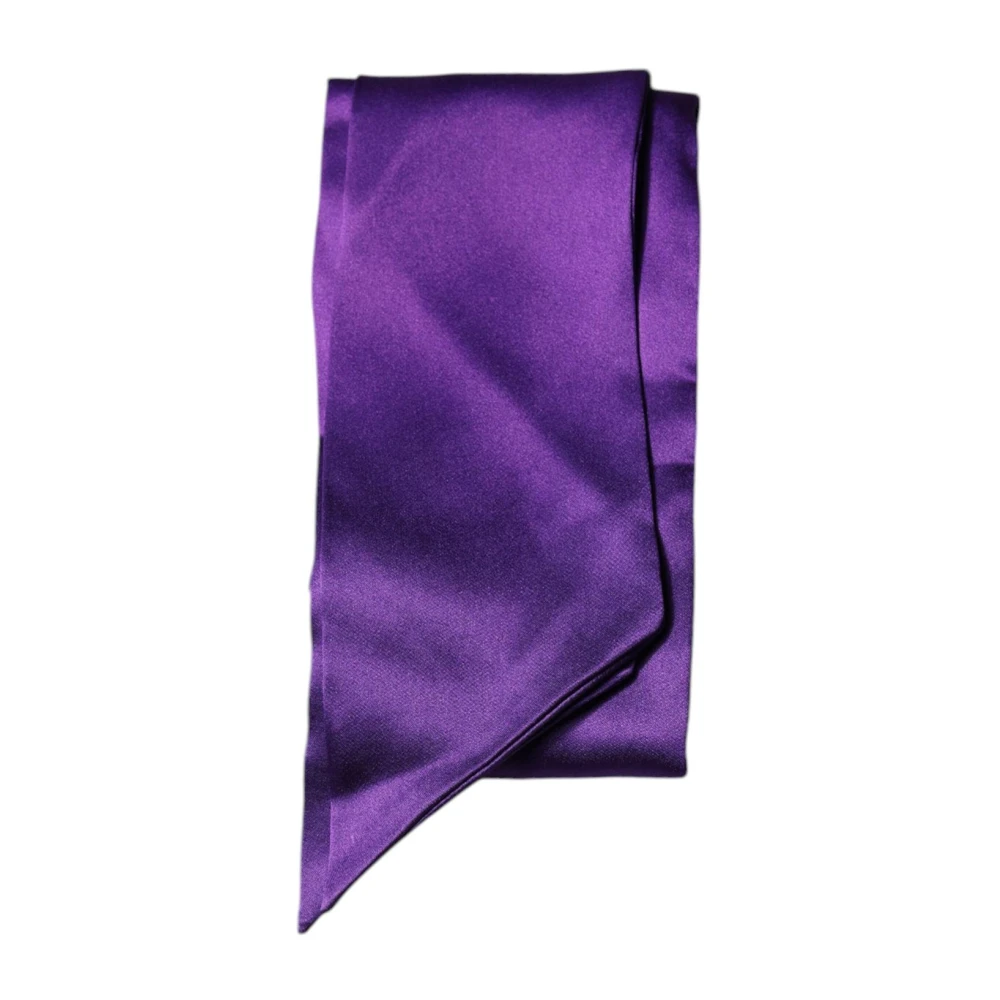 Dolce & Gabbana Women's Purple Silk Scarves, One Size, Silk Skinny Neck Scarf