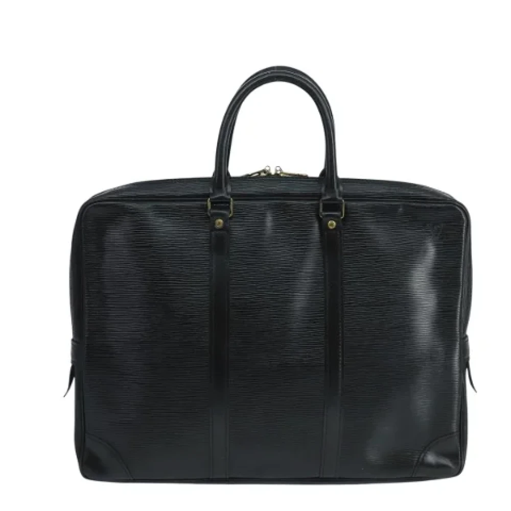 Louis Vuitton Vintage Pre-owned Leather briefcases Black Dames
