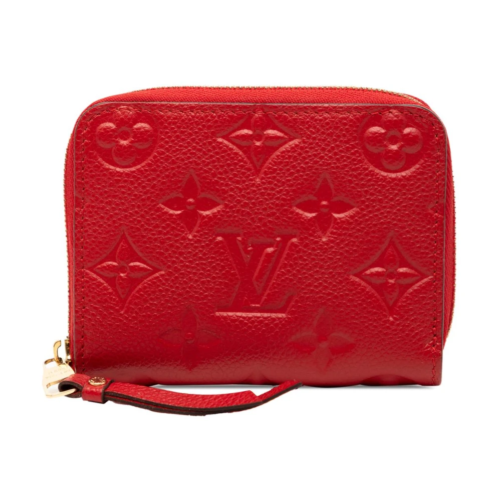 Louis Vuitton Vintage Women's Red Pre-Owned Compact Zip Wallet