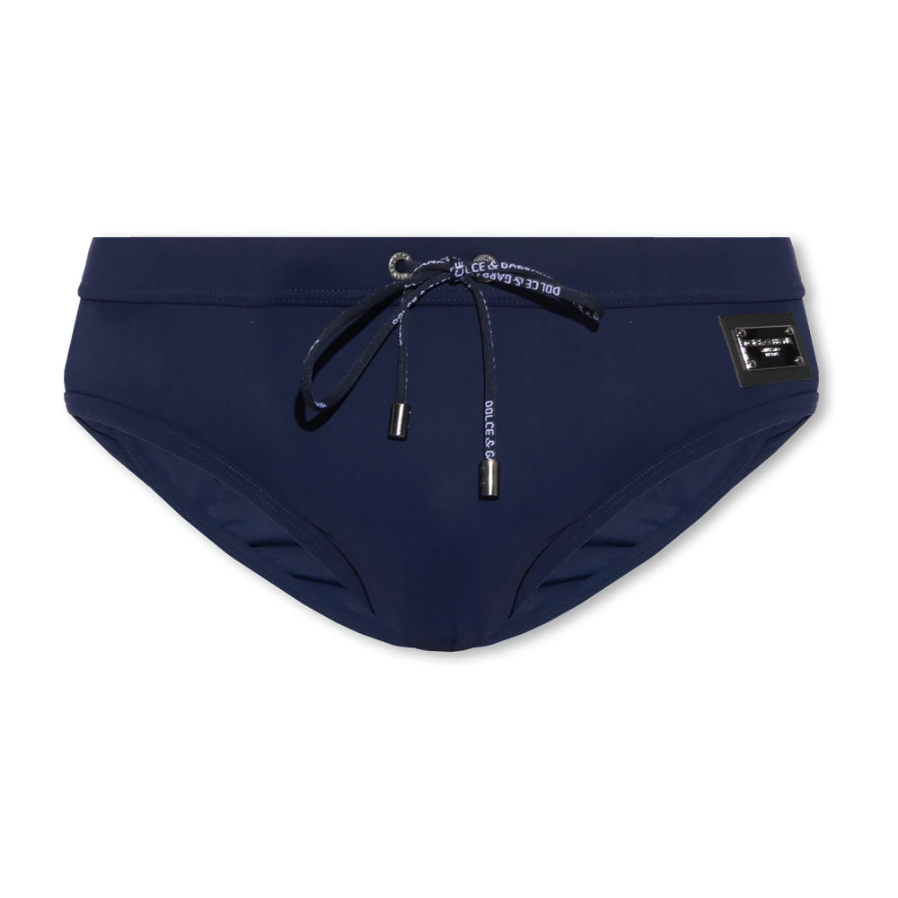 Dolce & Gabbana Men's Blue Swimming Briefs - Beachwear - S - Swimwear