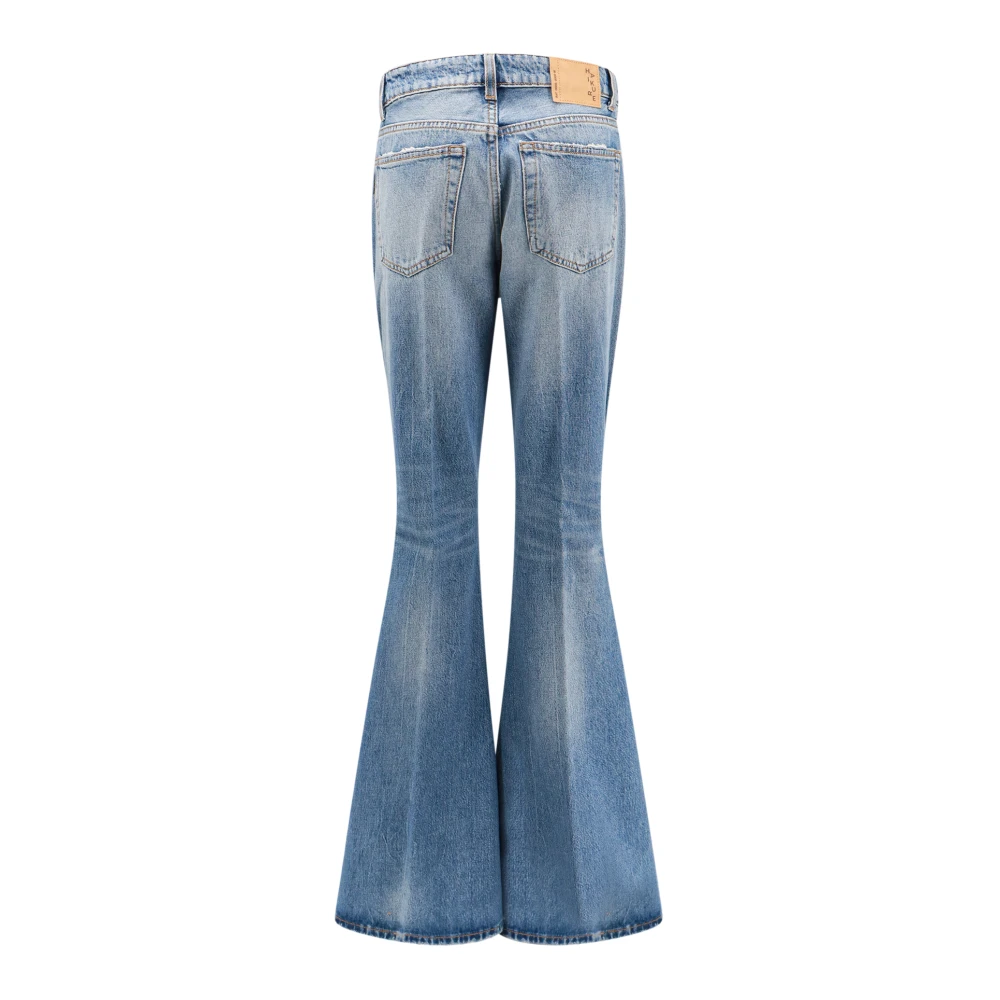 Haikure Flared Jeans met Gebruikt Effect Blue Dames