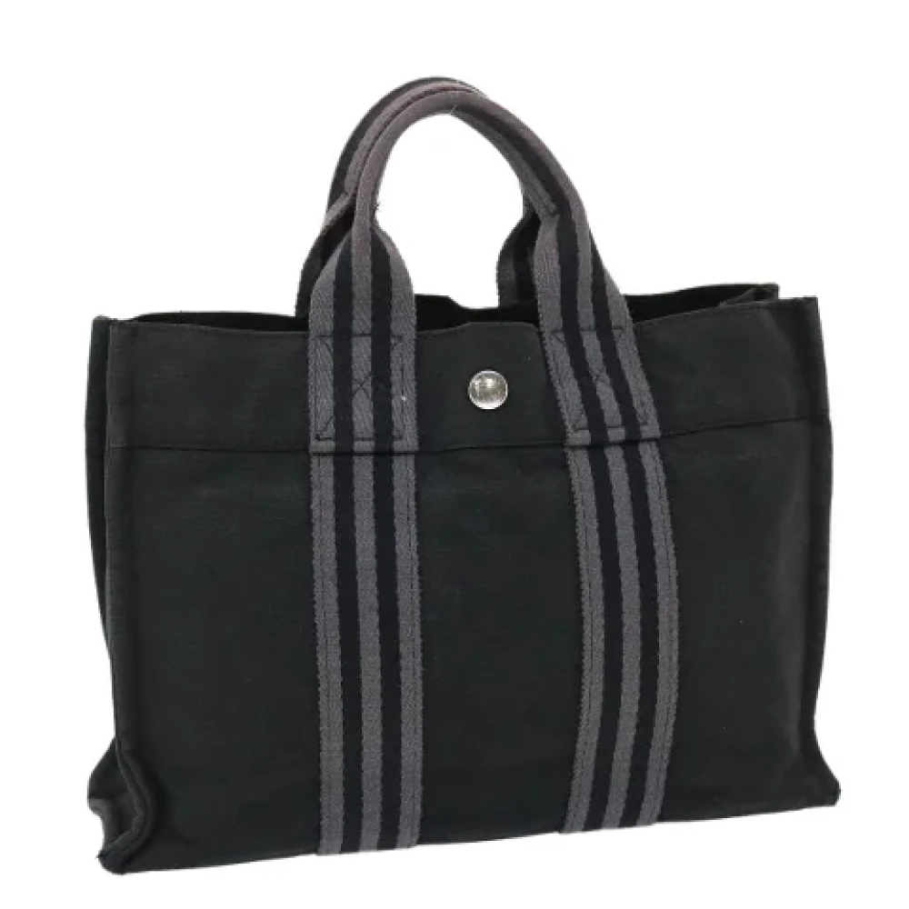 Hermès Vintage Pre-owned Canvas handbags Black Dames