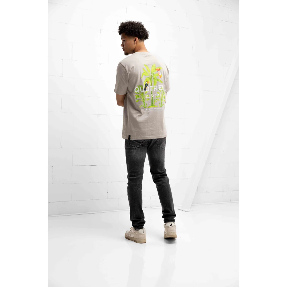 Quotrell Tropics T-Shirt Taupe Heren Beige Heren