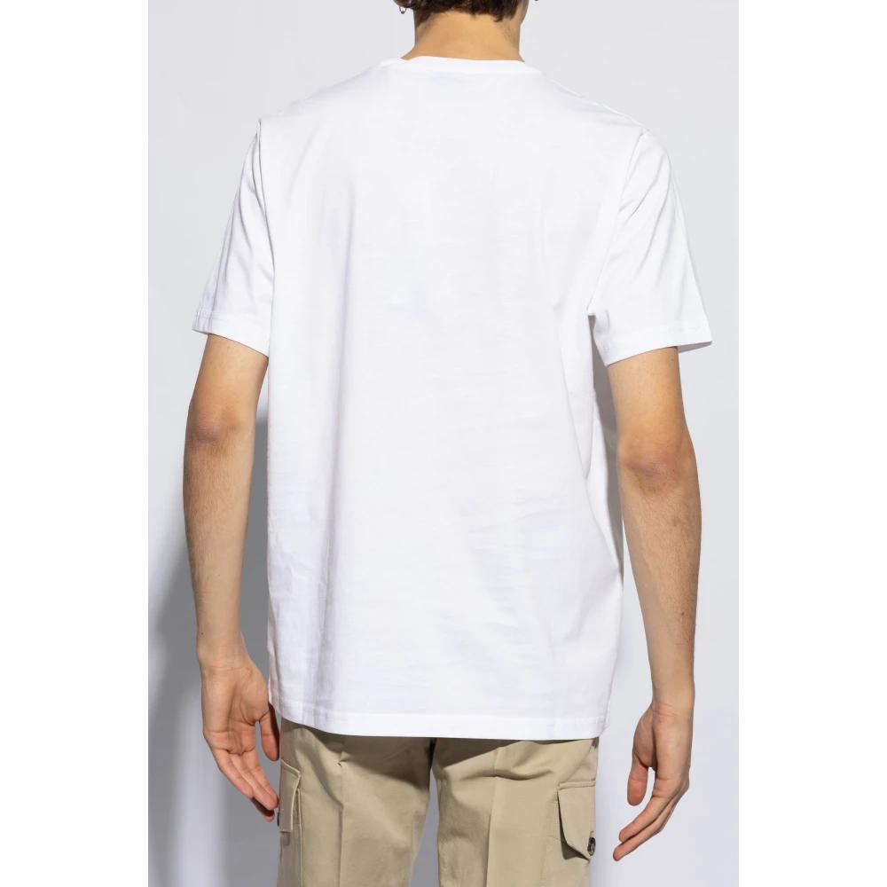 PS By Paul Smith Bedrukt T-shirt White Heren